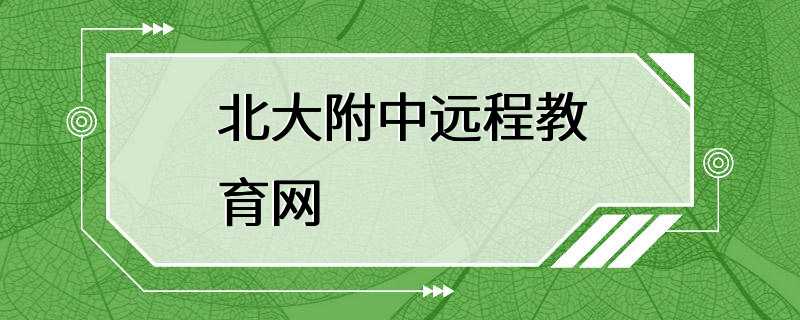 北大附中远程教育网