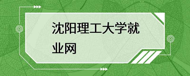 沈阳理工大学就业网