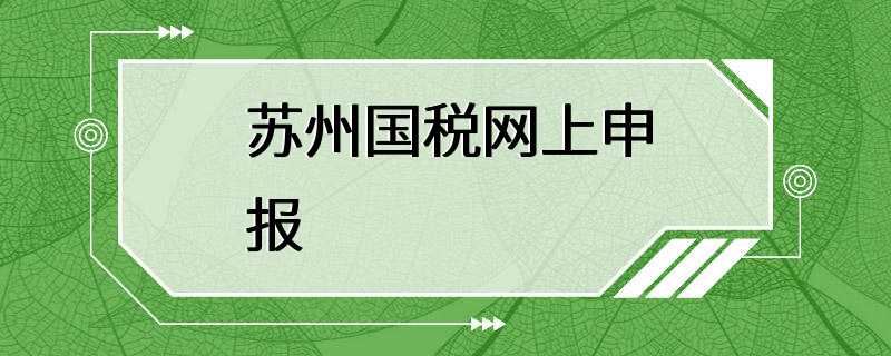 苏州国税网上申报