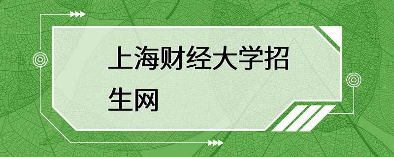 上海财经大学招生网