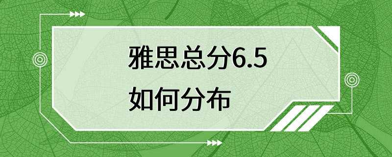 雅思总分6.5如何分布