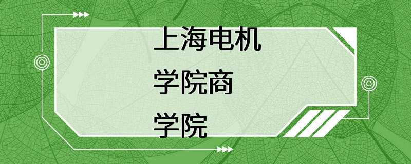 上海电机学院商学院