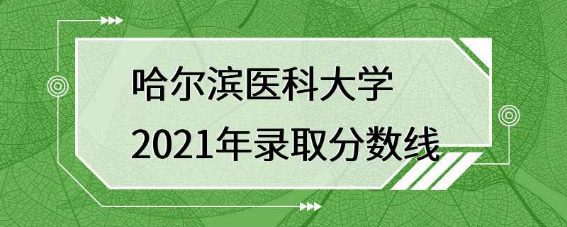 哈尔滨医科大学2021年录取分数线