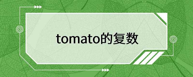 tomato的复数