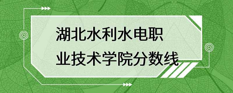 湖北水利水电职业技术学院分数线