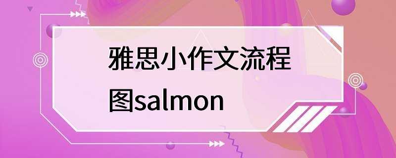 雅思小作文流程图salmon