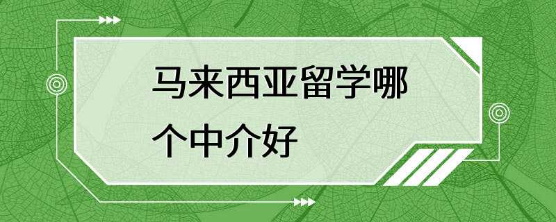 马来西亚留学哪个中介好