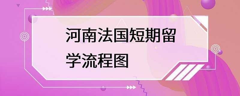 河南法国短期留学流程图