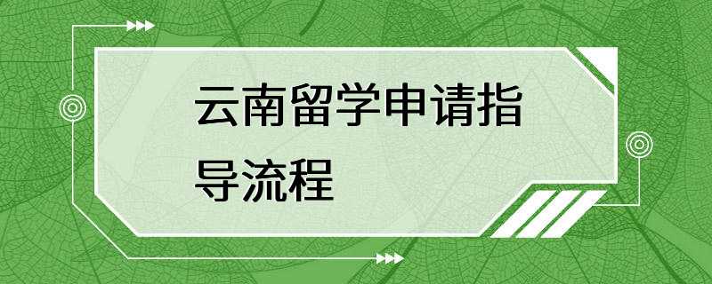 云南留学申请指导流程