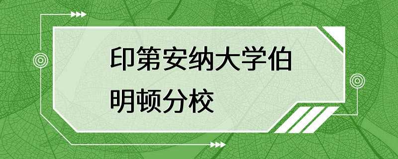 印第安纳大学伯明顿分校