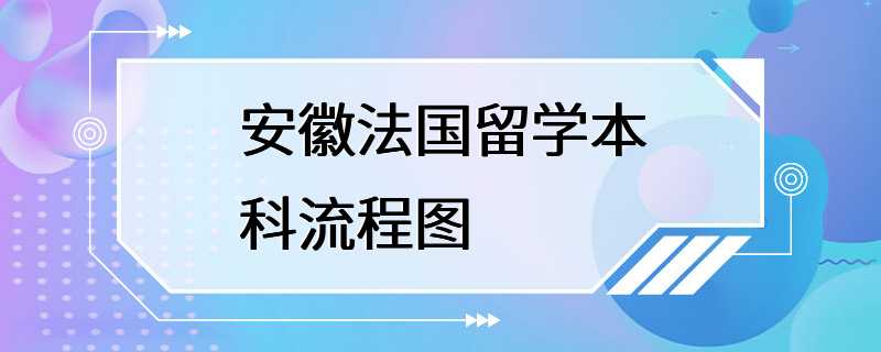 安徽法国留学本科流程图