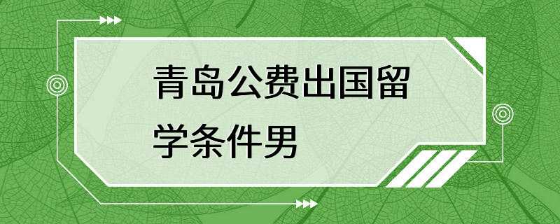 青岛公费出国留学条件男