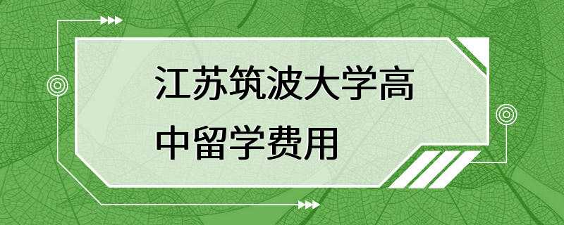 江苏筑波大学高中留学费用