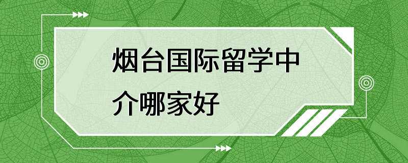 烟台国际留学中介哪家好