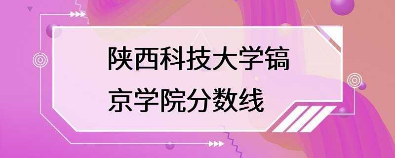 陕西科技大学镐京学院分数线