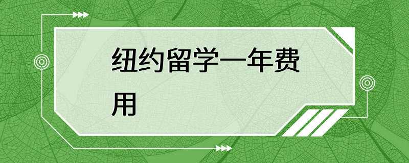 纽约留学一年费用