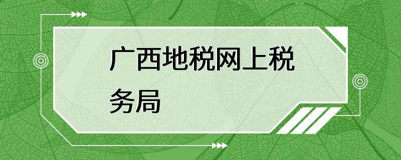 广西地税网上税务局