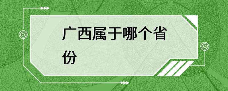 广西属于哪个省份