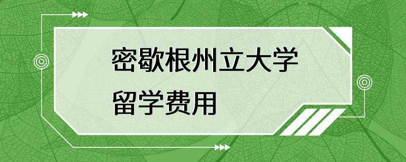 密歇根州立大学留学费用