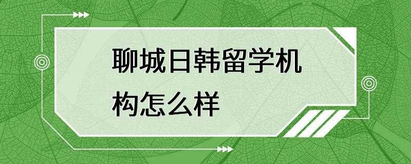 聊城日韩留学机构怎么样