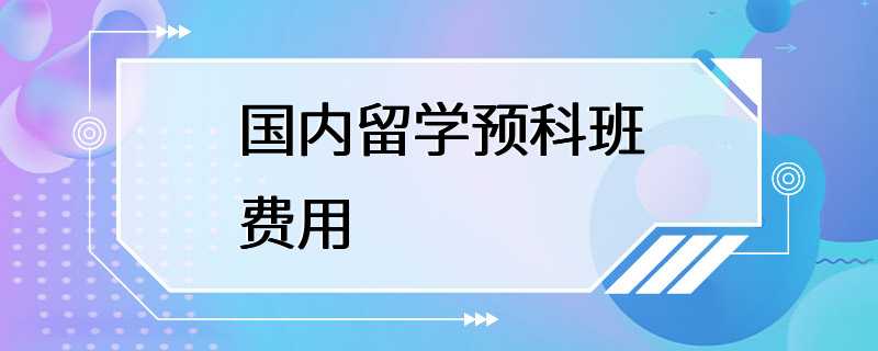 国内留学预科班费用