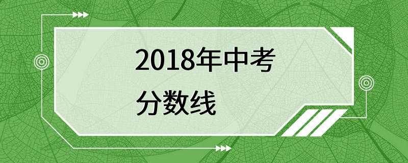 2018年中考分数线