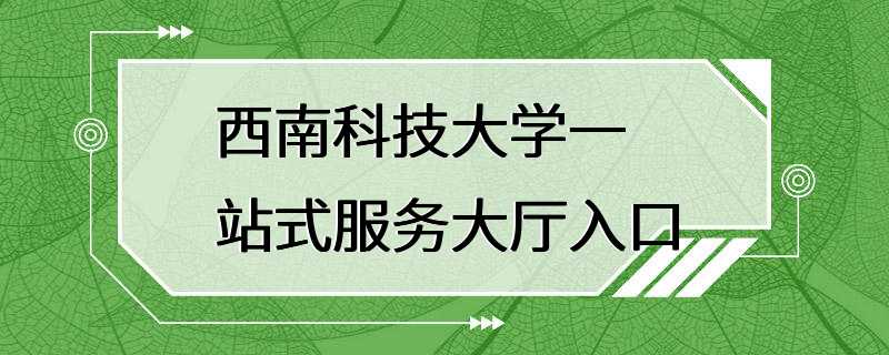 西南科技大学一站式服务大厅入口