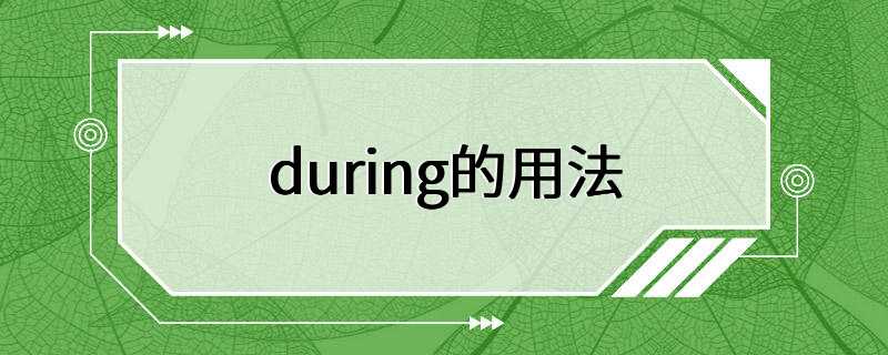 during的用法