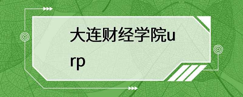 大连财经学院urp