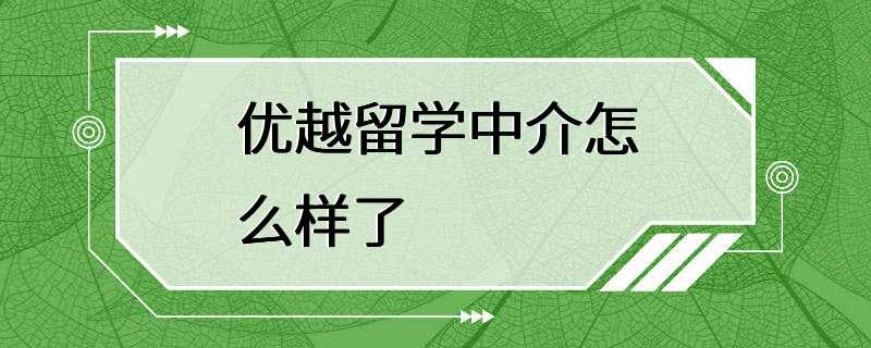 优越留学中介怎么样了