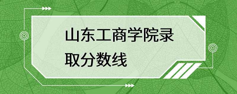 山东工商学院录取分数线