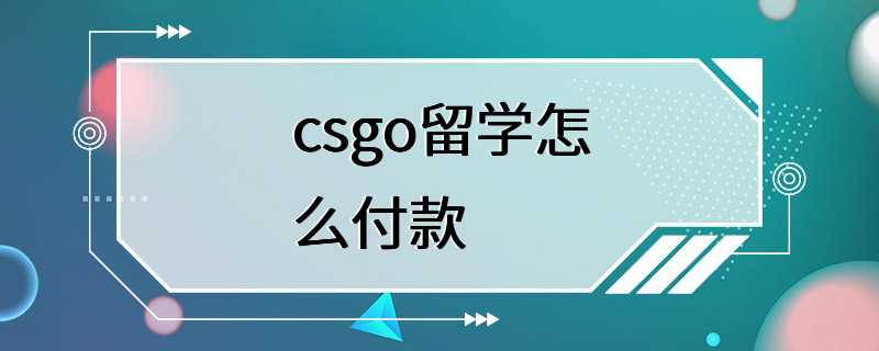 csgo留学怎么付款