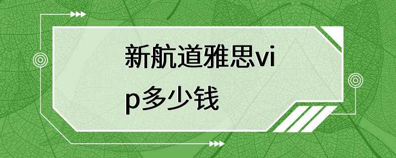 新航道雅思vip多少钱