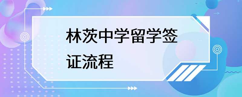 林茨中学留学签证流程