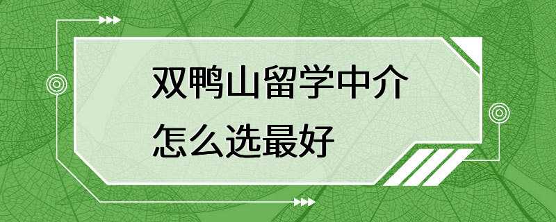 双鸭山留学中介怎么选最好