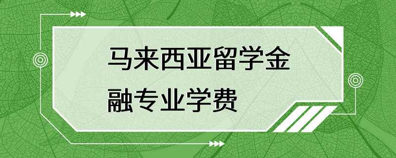 马来西亚留学金融专业学费