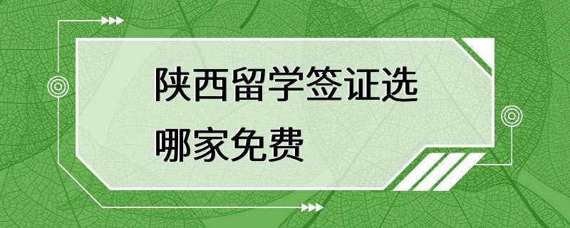 陕西留学签证选哪家免费