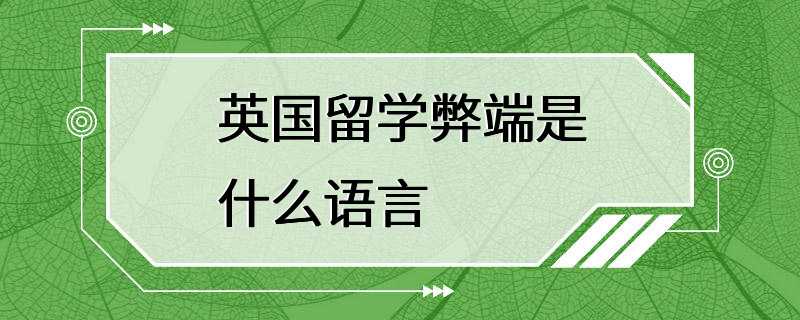 英国留学弊端是什么语言