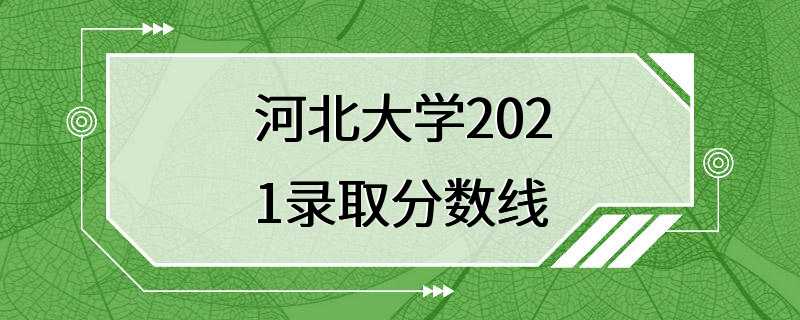 河北大学2021录取分数线