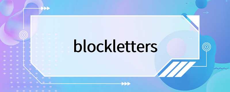 blockletters