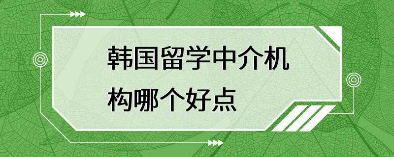 韩国留学中介机构哪个好点