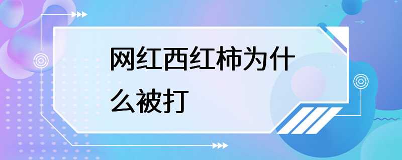 网红西红柿为什么被打