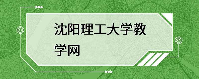 沈阳理工大学教学网