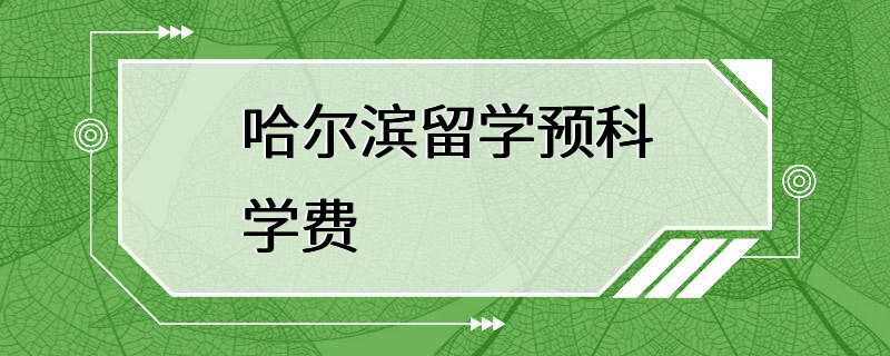 哈尔滨留学预科学费