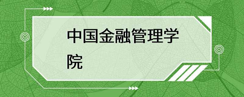 中国金融管理学院