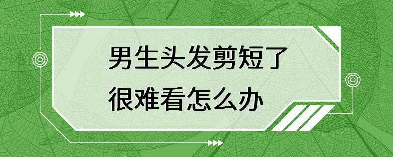 男生头发剪短了很难看怎么办