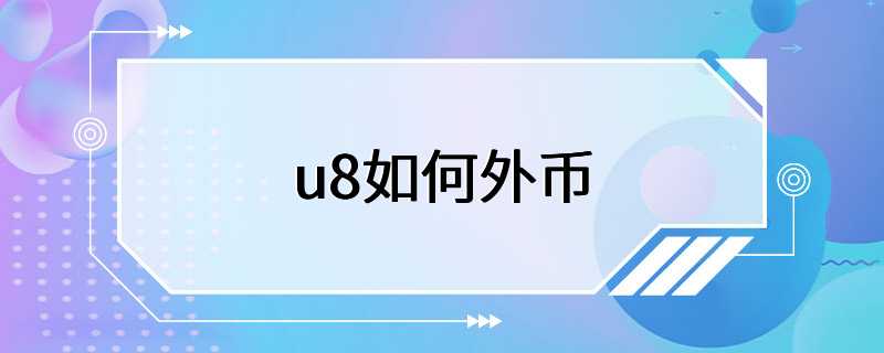 u8如何外币