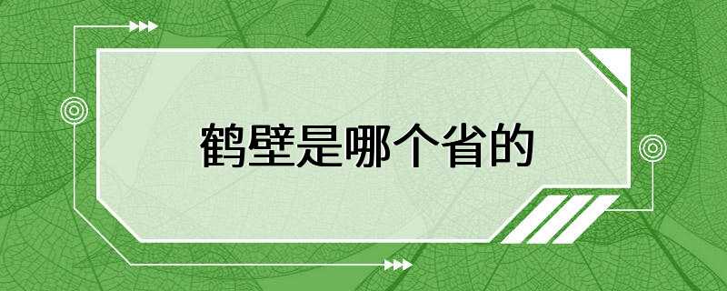 鹤壁是哪个省的