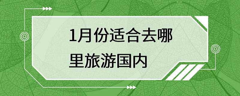 1月份适合去哪里旅游国内