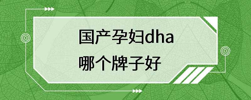 国产孕妇dha哪个牌子好